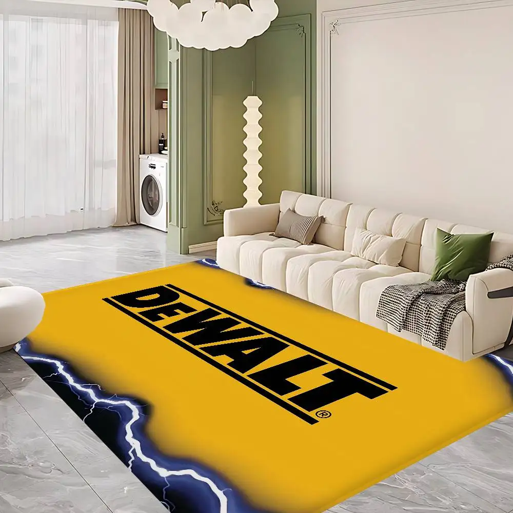 D-DEWALTS Logo Room Mats Cheaper Anti-slip Modern Living Room Balcony Printed Welcome Rug