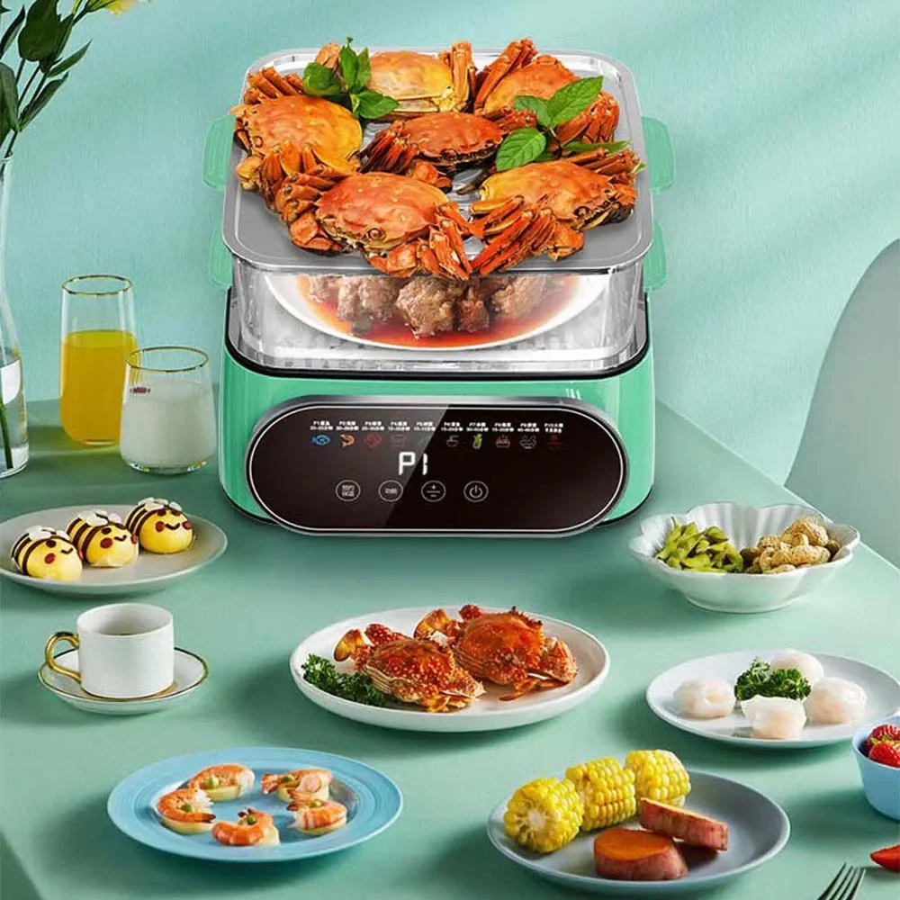 Two Layers Food Steamer Electric  electric Cooking Steamer Multi Cooker Vaporera Multifunctional Integrated Pot