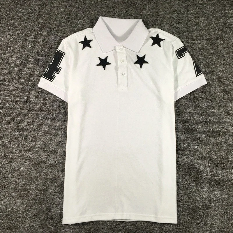 Neuheiten Frühling Sommer 7 4 Sterne Kragen Niedliche Krone Lässige Poloshirts Hemd Polos Top T-Shirt Herren Harajuku Gothic