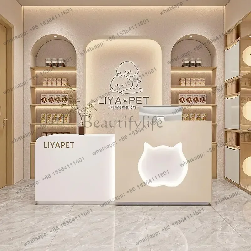Checkout Modern Front Desk Reception Counter White Classic Business Reception Desks Beauty Salon Mostrador Recepcion Furniture