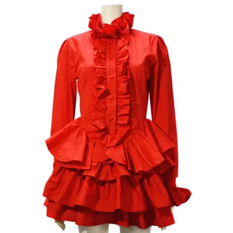 CyOosaki Nana Cosplay Costume Nana Red Dress Women Girls Halloween Carnival Party Outfit
