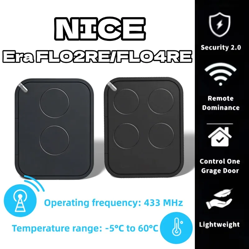 Telecomando per porta garage NICE ERA FLO2 FLOR4RE per apriporta ERA FLOR con codice rolling a 433,92 MHz