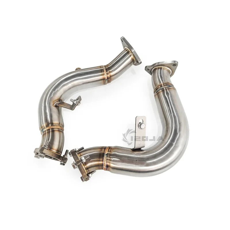 High Flow Downpipe 2009-2015 S4 3.0T Stainless Steel Exhaust Pipe Performance Power Upgrade