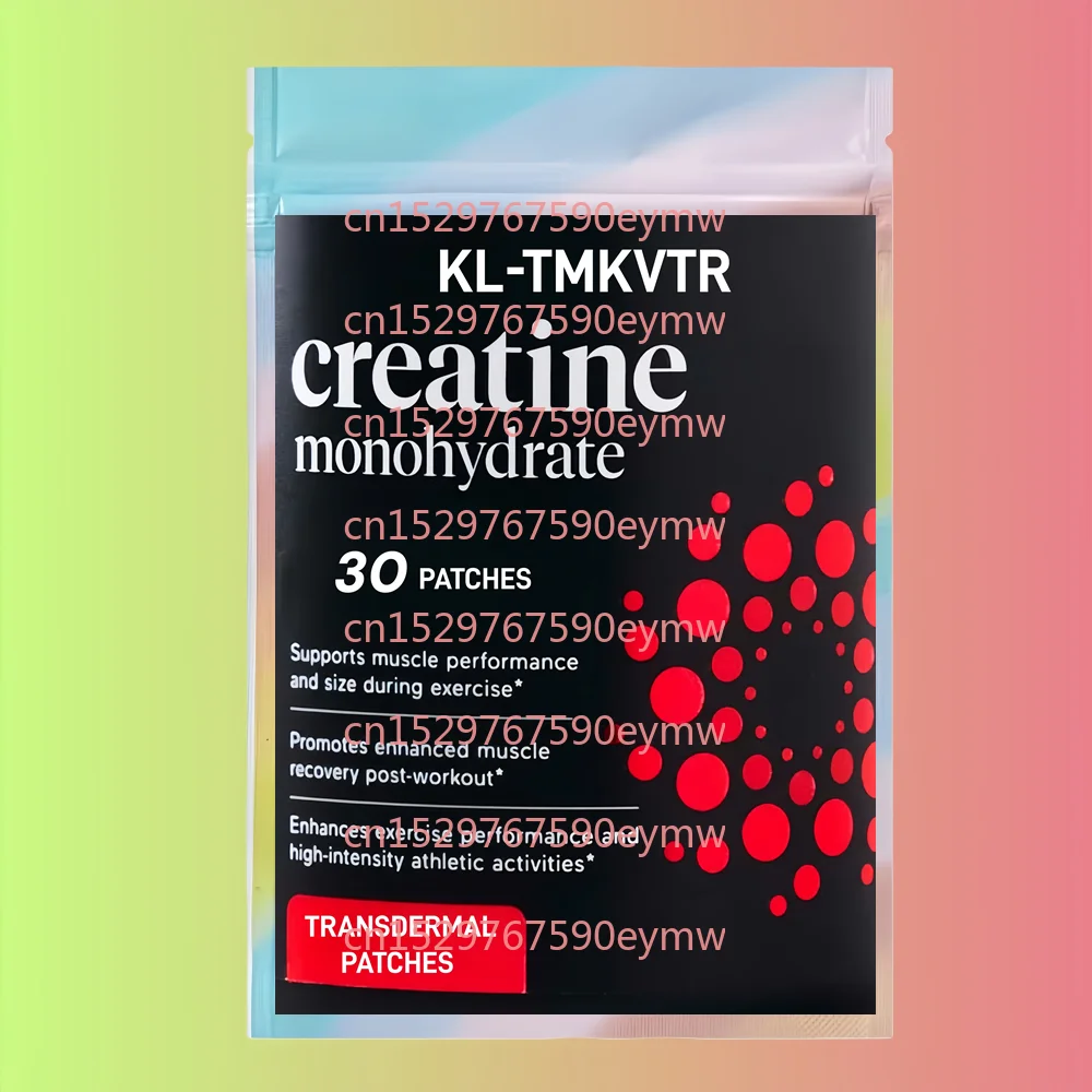 30 Patches Creatine Monohydrate Transdermal Patches - Pre & Post Workout Recovery Support, Promotes Muscle Mass & Endurance