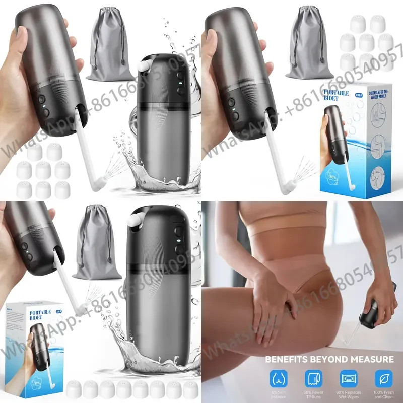 Collapsible 2000mAh Personal Handheld Outdoor Bidet Electric Foldable Pocket Spray Rechargeable Portable Smart Home Travel