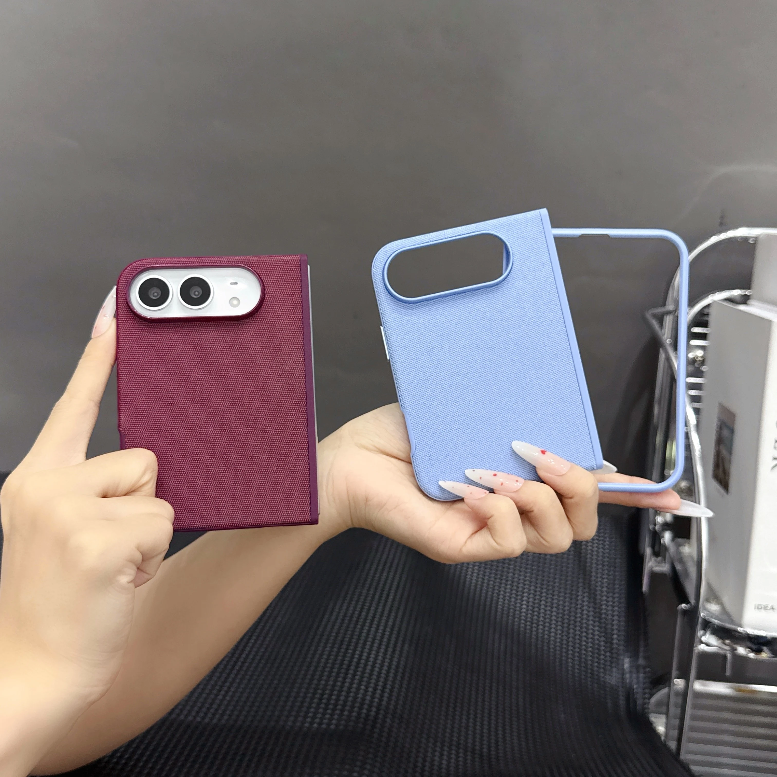 New Luxury TechWoven Fabric Fold Magnetic Case For iPhone Duo For MagSafe Charging Anti Fingerprint Shockproof Protection Cover - view 6