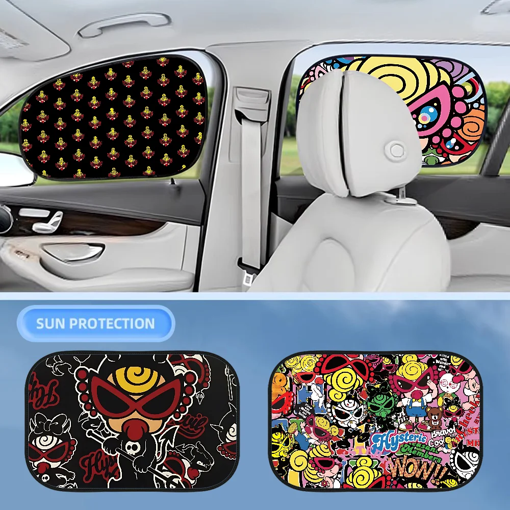 اليابان الموضة هستيري سيارة صغيرة ظلة الصيف نافذة السيارة غطاء الفيلم ظلة واقية من الشمس نافذة ظلة الستار Sunblock #2