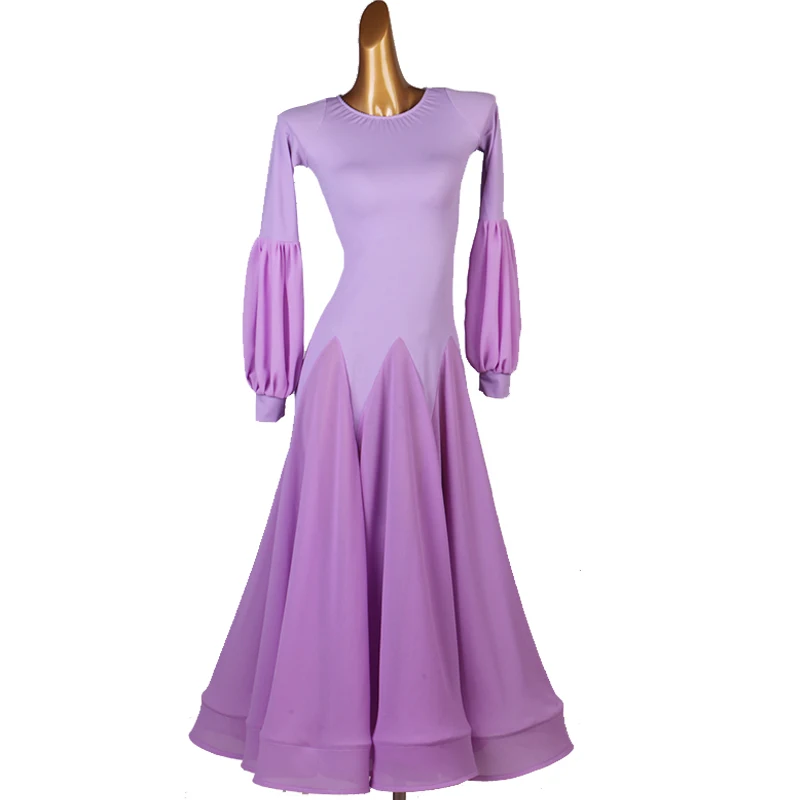 

Women Standard Waltz Ballroom Dancing Dress New Lady's High Quality Purple Elegant Ballroom Competition Dance Dresses