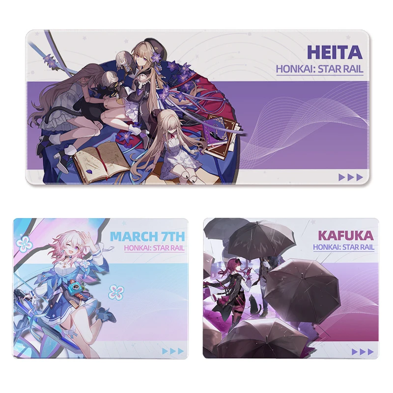 

Game Honkai Star Rail Cosplay Prop Mousepad March 7th Herta Kafka Anime Desktop Keyboard Pad Large 900X400 Gaming Mouse Mat Pad