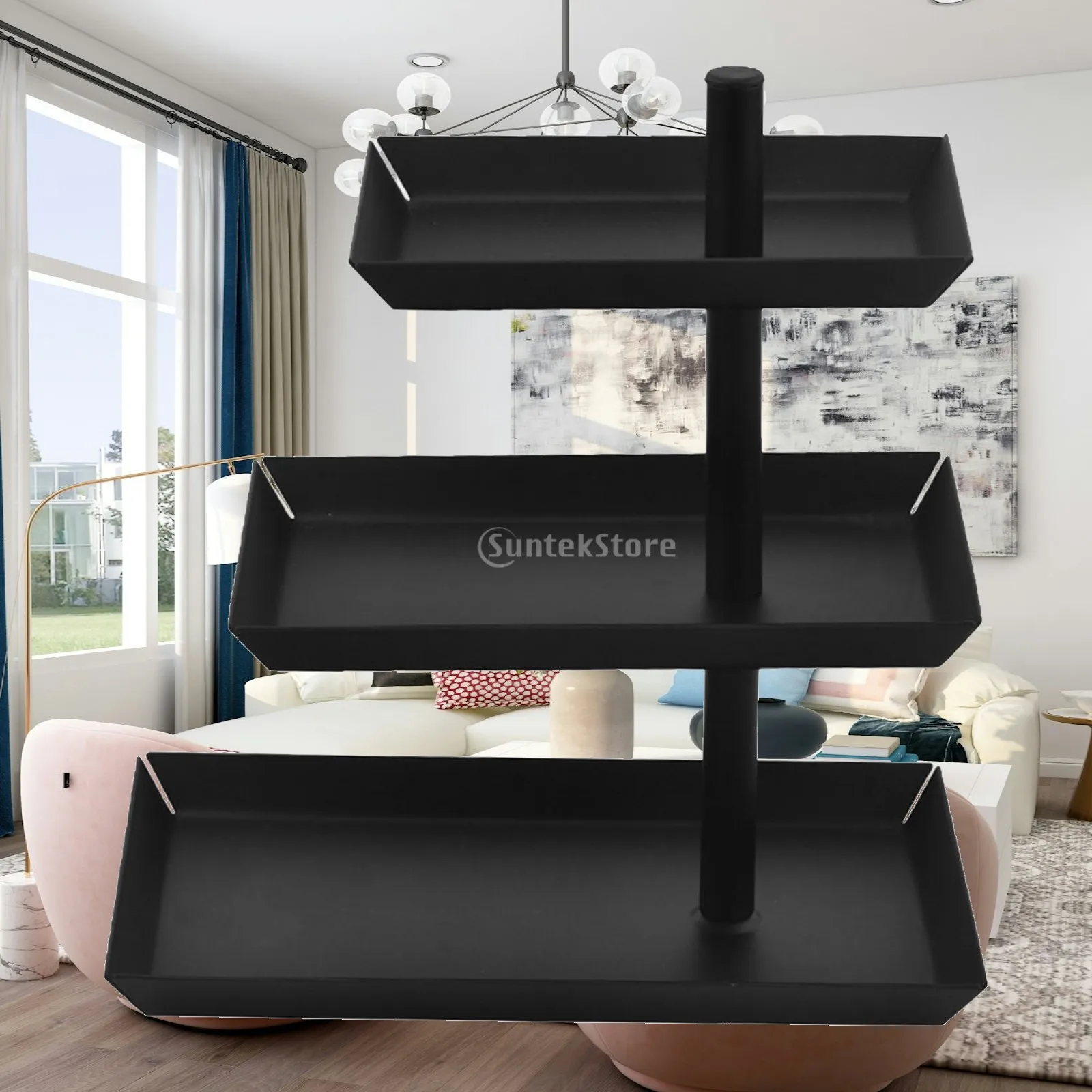 

Cupcake Stand 3 Layer Display Rack Multi Purpose Stainless Steel Cake Stand for Birthday Home Supplies Family Gathering Wedding