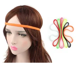 Bandas para el pelo de 1CM para hombre y mujer, diadema deportiva antideslizante, banda elástica para el sudor para fútbol, Yoga, correr, ciclismo