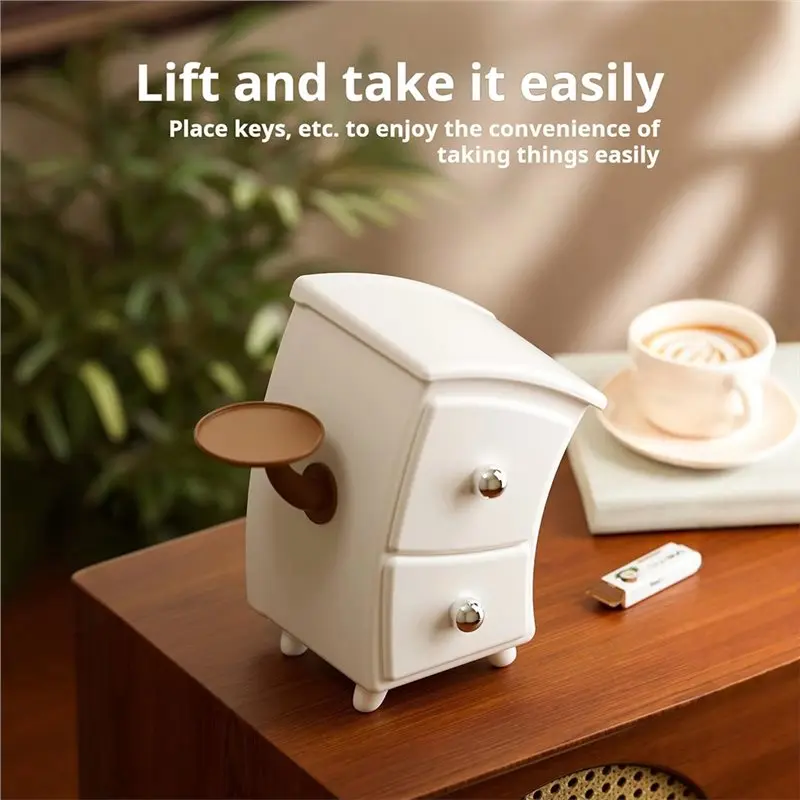 Drawer Compact Tray For Beauty Accessories Tools Cosmetic Puff Organizer Funny Hands-On-Hips Cabinet Jewelry Storage Box