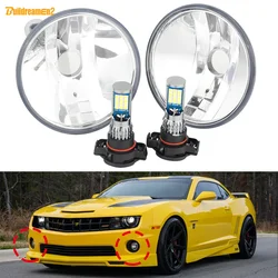 1 Pair Car Right + Left Fog Light Lampshade with PSX24W LED Bulb 12V For Chevy Chevrolet Camaro 2010 2011 2012 2013