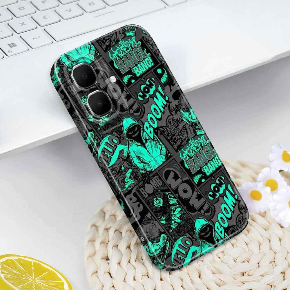 Чехол для телефона Dark Clown для Infinix Smart 10 Plus 9 8 7 6, жесткий чехол с пленкой