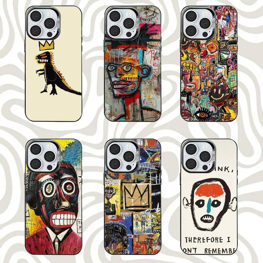 

J-Jeans Michel B-Basquiats Phone Case For iPhone 16,15,14,13,12,11,Mini,Pro,SE,MAX Black Matte Shockproof Cover