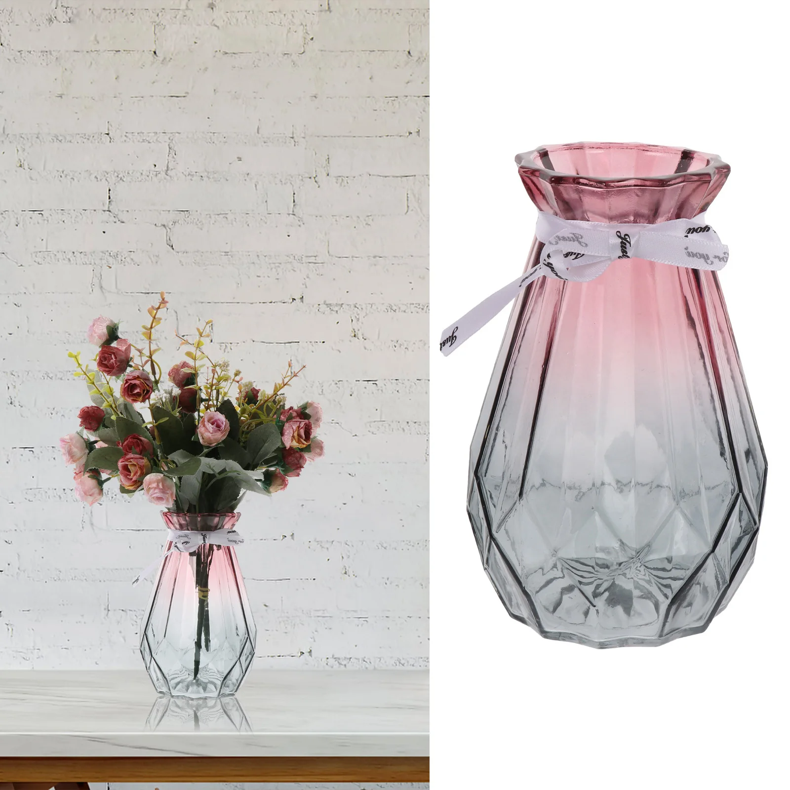 

Gradient Vase Simple Europe Style Large Hydroponic Ornament Home Office Decoration Flower Arrangement Vase