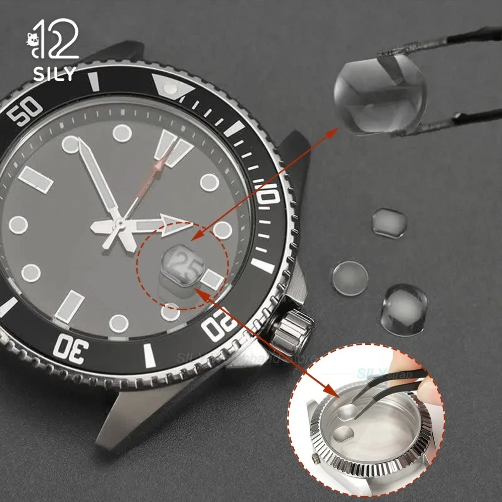 High Transparency Watches Glass Watch Magnifier Lens Crystal Magnifier Sapphire Bubble for Date Window Multiple Sizes To Choose