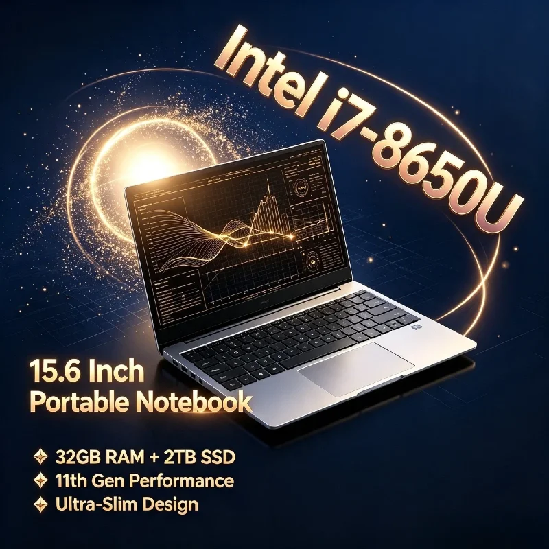 Intel Core i7 8650U 15.6 Inch Notebook 32GB RAM 2TB 1TB SSD 1920x1080 Gaming PC Office High Performance Pro Chip