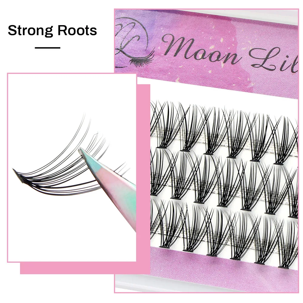 Moonlily Professional 20D Mink Individual Grafting Eyelash Extension Bunche Natural Makeup Beauty Eyelashes Fake False Lashes