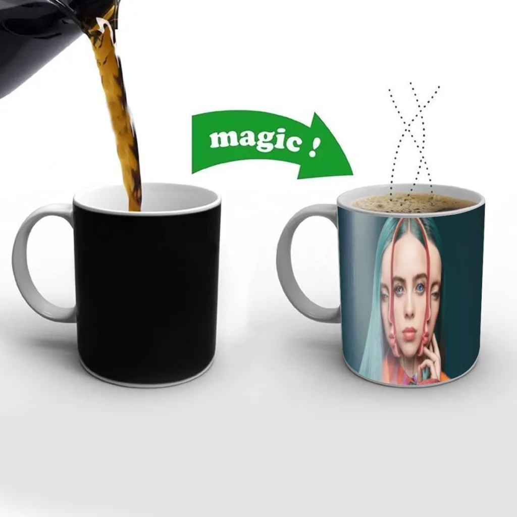 

Famous Singer B-Billie Singer One Piece Coffee Mugs And Mug Creative Color Change Tea Cup Ceramic Milk Cups Novelty Gifts