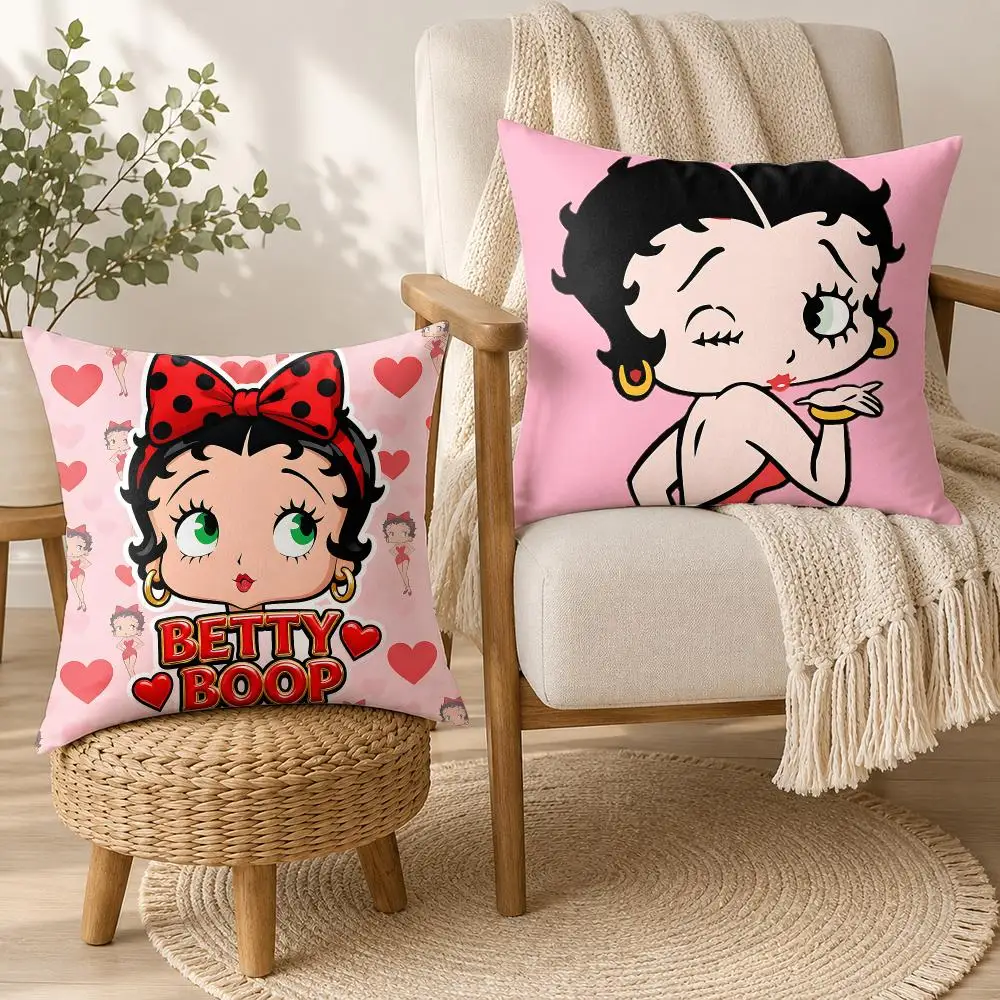 B-Boop-fashion B-Betty Cushion Cover Square Decorative Throw Pillow 40x40cm For Sofa Bedroom Living Room Home Decor
