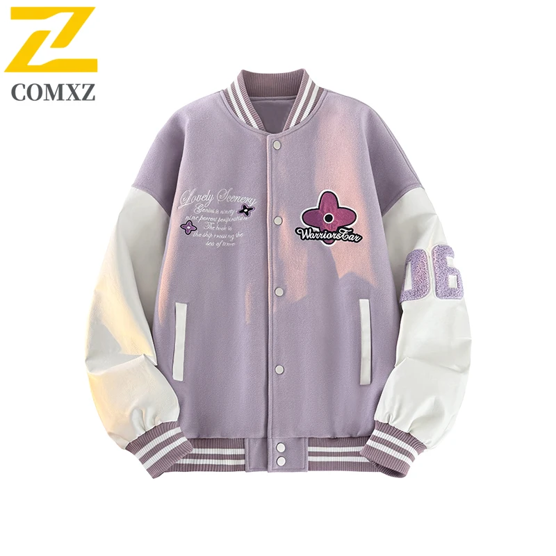 

COMXZ Vintage Baseball Jacket Brand Luxury Trekking Coat Camping Adventure Versatile Wear Resistant Spring And Autumn Clothing