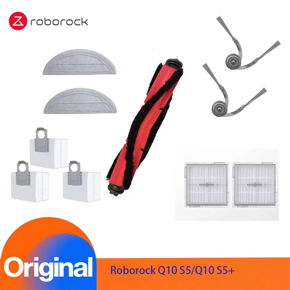 roborock-q10-s5-q10-s5-ロボット掃除機用オリジナルキット交換用アクセサリー、メインブラシ、サイドブラシ、フィルター、モップ、ダストバッグ