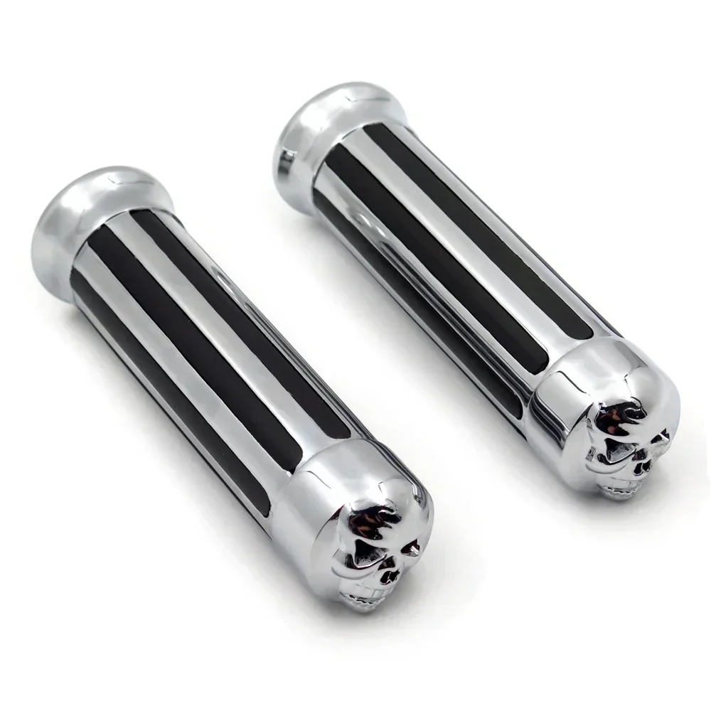 

Chrome Motorcycle Parts Hand Grips 7/8" Handlebar For Harley Davidson XL 883 Hugger Sportster Cruiser