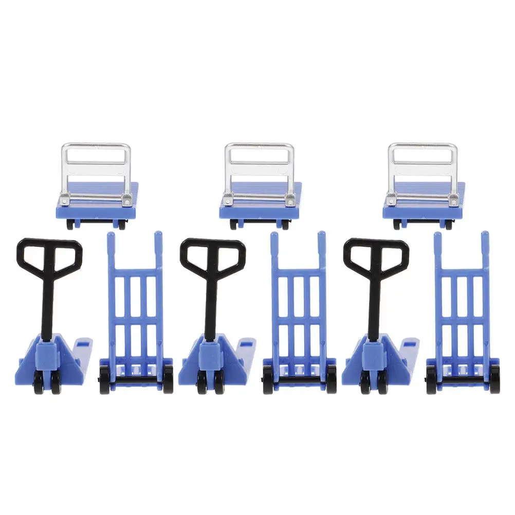 Miniature Construction Vehicle Moving Tools Plastic Platform Cart Hand Trolley Forklift Safe Smooth Edge Interactive Kids