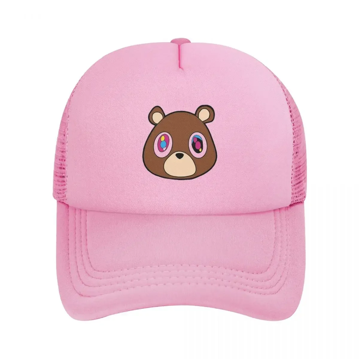 Adult Cutie Bear Trucker Caps Fashion Mesh Baseball Caps Polyester Hip Hop Rapper Hats Sun Hats Adjustable Hats