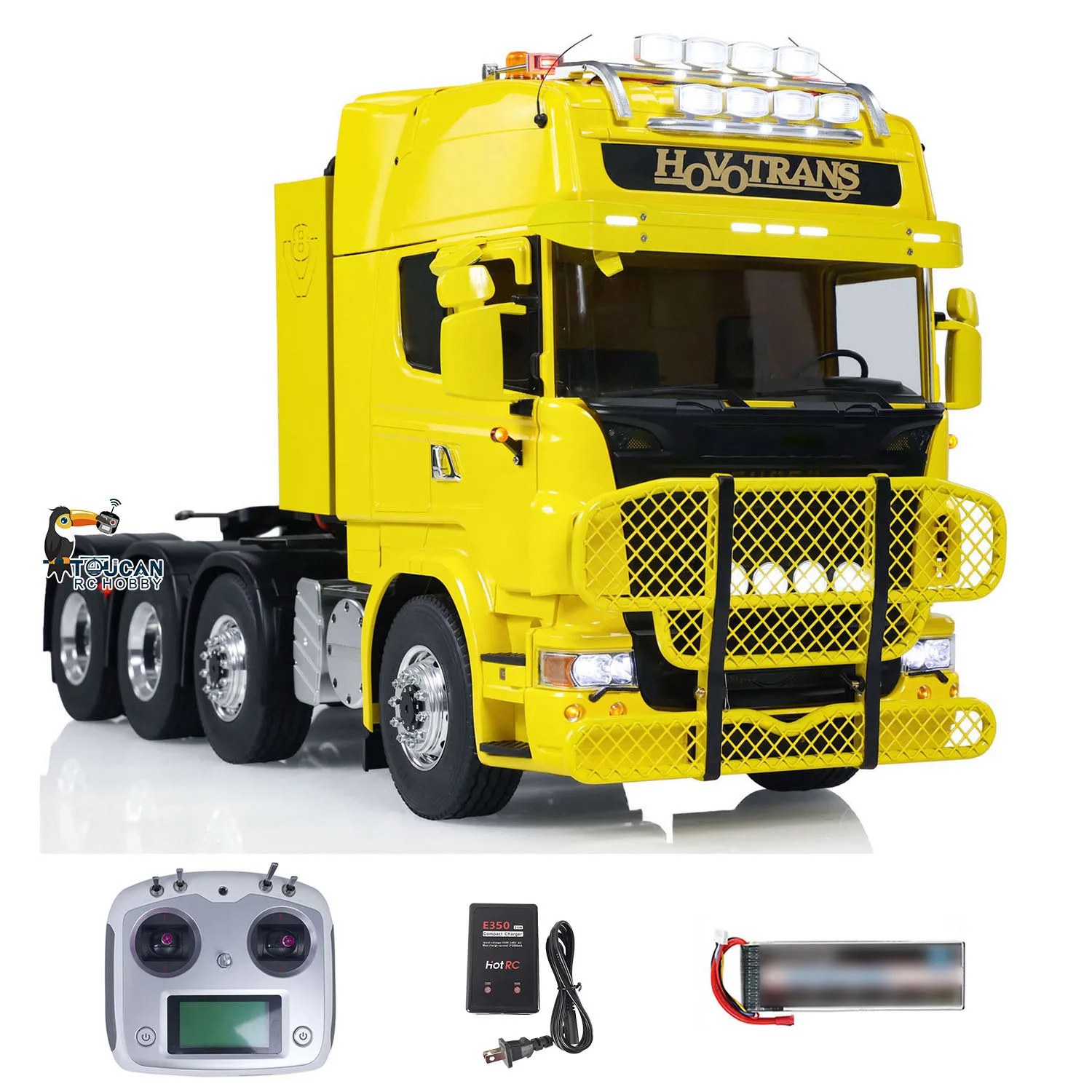 

RTR LESU 1/14 RC Трактор Грузовик 8X8 Металлическое шасси Радиоуправление Модель автомобиля со световым звуком Курение Вращение Свет Батарея RC Игрушка