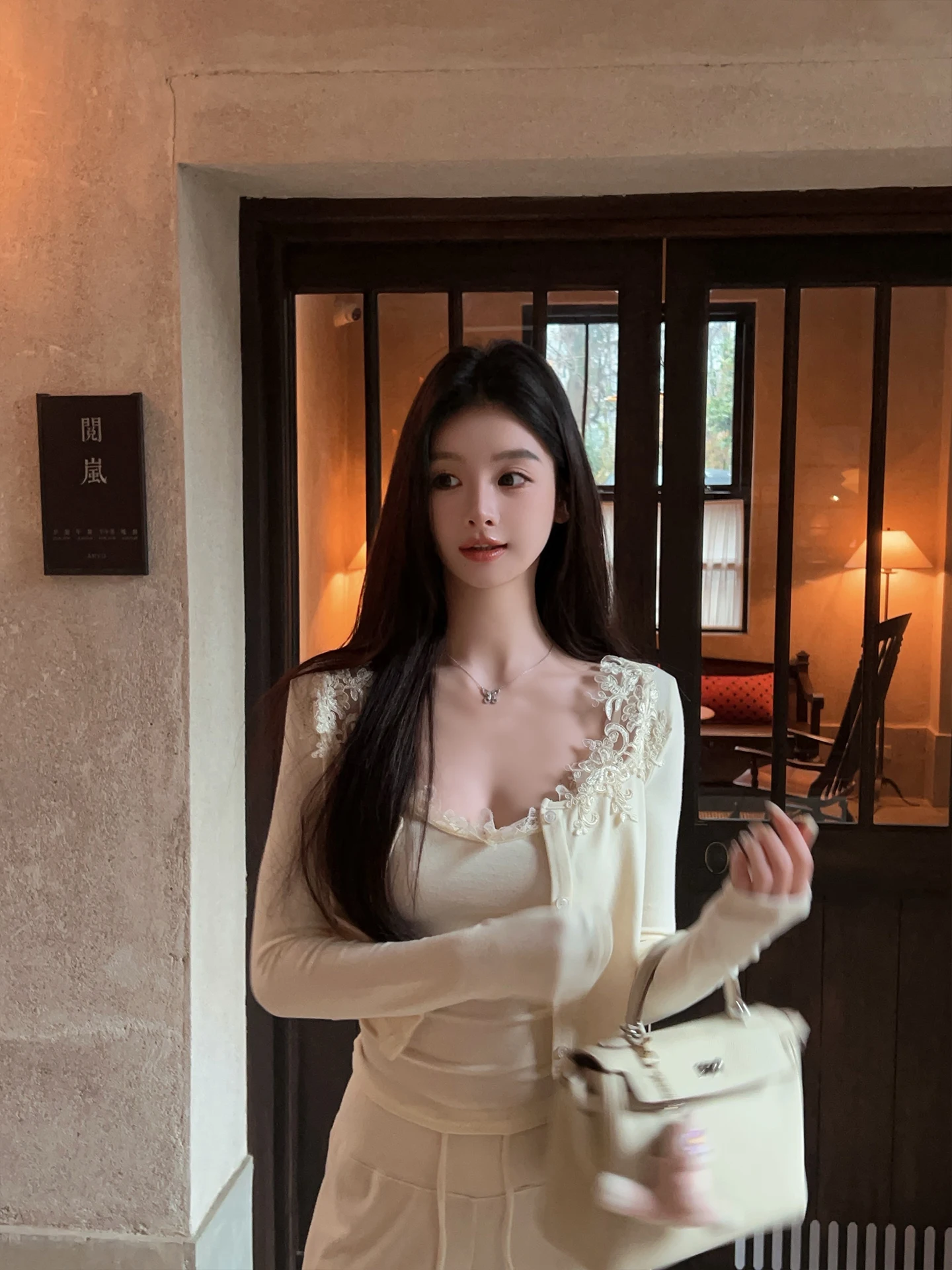

FairyJiang Summer Thin Embroidered Lace Open Cardigan Set Women's Fashion Two-Piece Set with Strap Vest Casual Style Sun Prot...