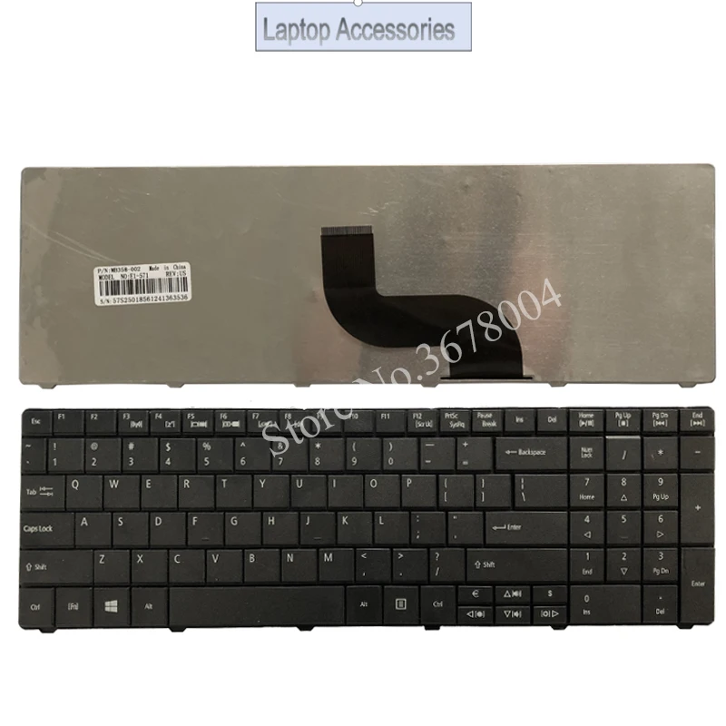 Teclado estadounidense para Acer TravelMate V5WC1 P253 P453 P253-E P253-M P253-MG P453-M P453-MG US negro PK130PI1B04 MP-09G33SU-6981W