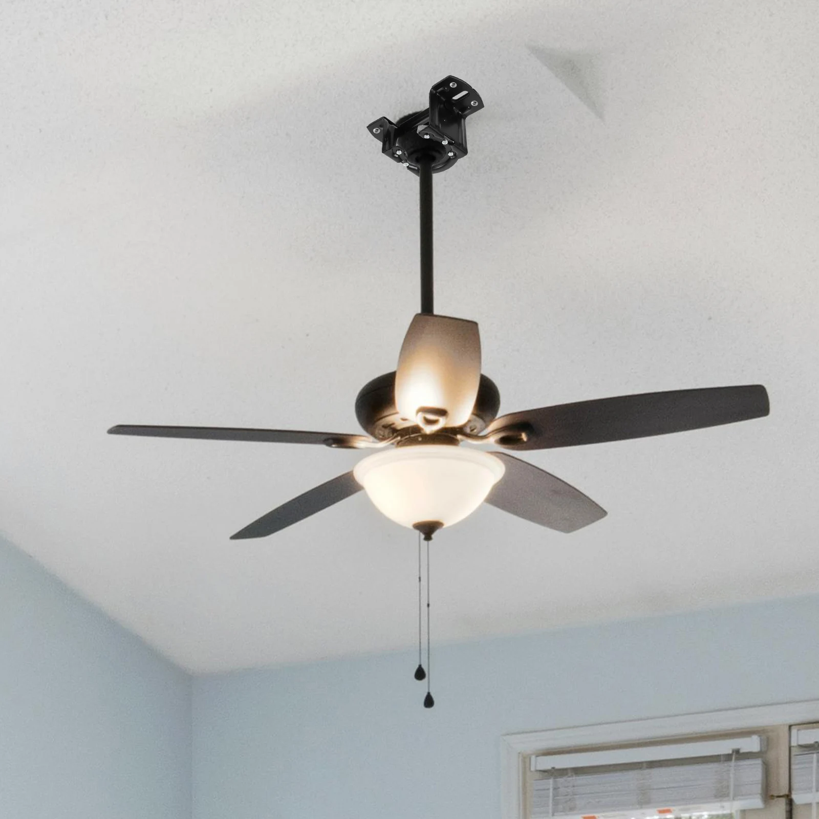 

1 set Ceiling Fan Bracket Mount Adapter Black Canopy Light Fixtures Hangers Universal Compatibility Durable Construction Easy