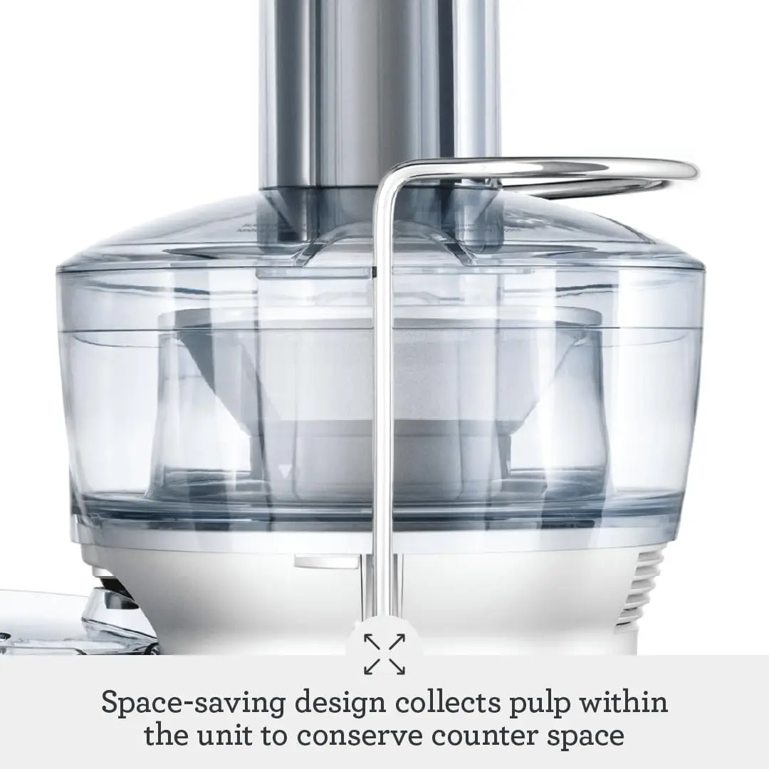 the Juice Fountain Compact Juicer, 10" x 10.5" x 16", Silver