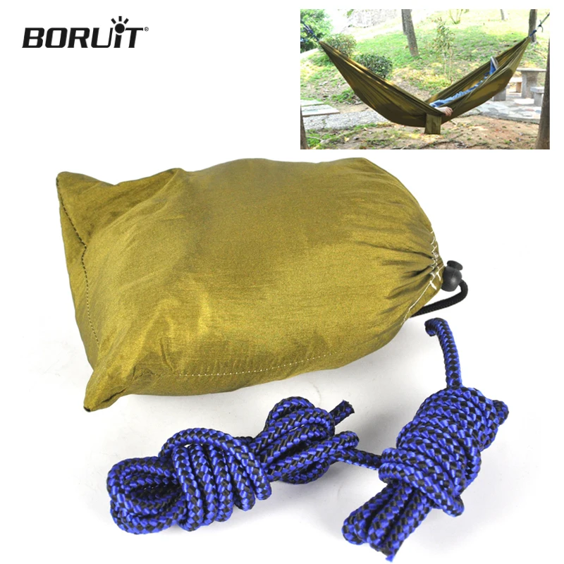 BORUiT Camping Hammock Chair 2Tree Straps Portable Hammocks Backpacking Travel Beach Backyard Patio Hiking Single/Double Beds