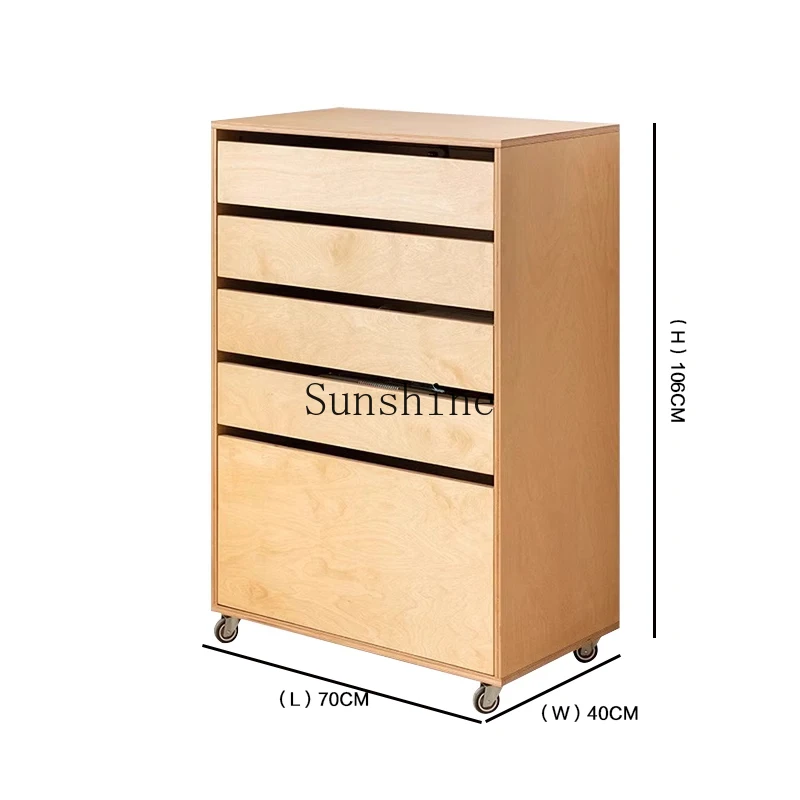 Nordic five-bucket medieval solid wood dining side simple living room sofa bedroom storage cabinet