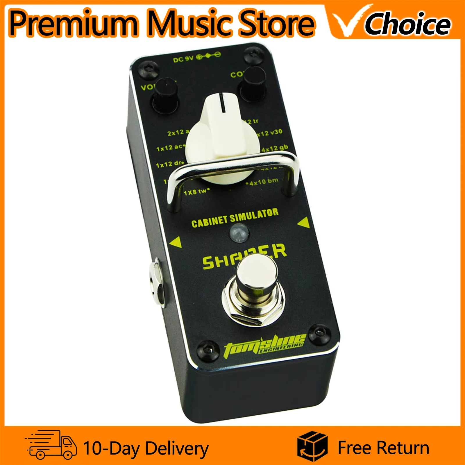 

Электрогитарная педаль эффектов AROMA ASR-3 Shaper Cabinet Simulator, цифровой синтезатор, True Bypass, запчасти и аксессуары для гитар