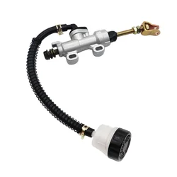 Silver Rear Foot Brake Master Cylinder Pump Quad ATV Hydraulic With Reservoir For Pit Dirt Bikes Motorcyclex