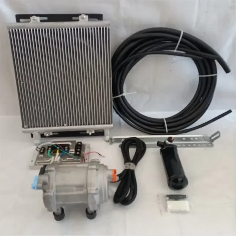 【2026 New Arrival】 12/24 Volt air Compressor Electric air Conditioner Parking Cooler Auto AC Evaporator for RV Car