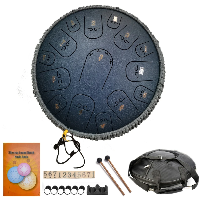 

2025 Factory Offer Steel Tongue Percussion Drum Manufacture High Quality 14 Inch 15 Note Tongue Drum