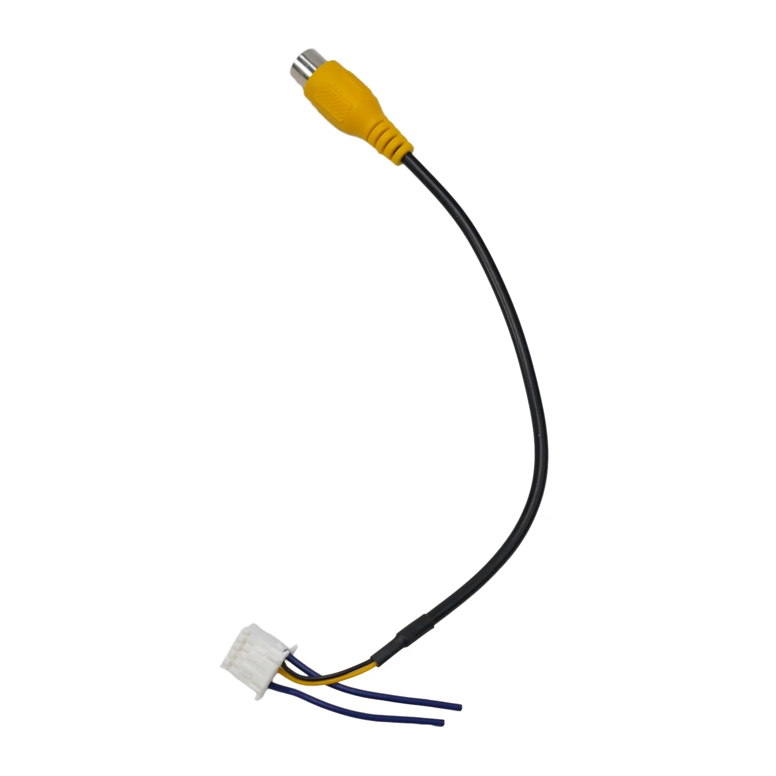 Conector de fiação da câmera RCA, cabo de entrada de vídeo adaptador para rádio, a maioria dos carros multimídia montados na parte traseira, 10Pin