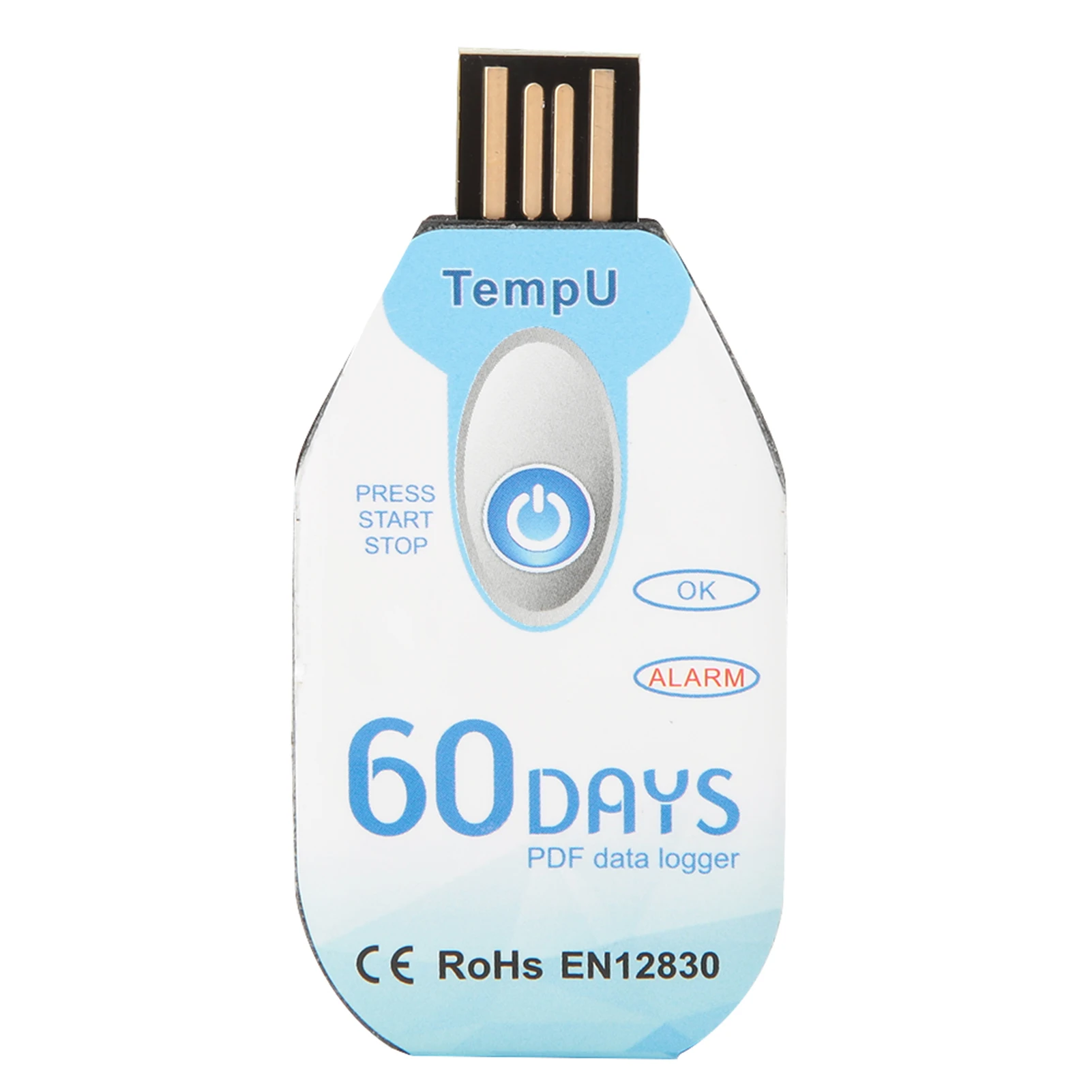 

USB Data Logger Temperature Logger Temperature Data Logger Single Use PDF Report USB Port 10000 Points USB Temperature Recorder