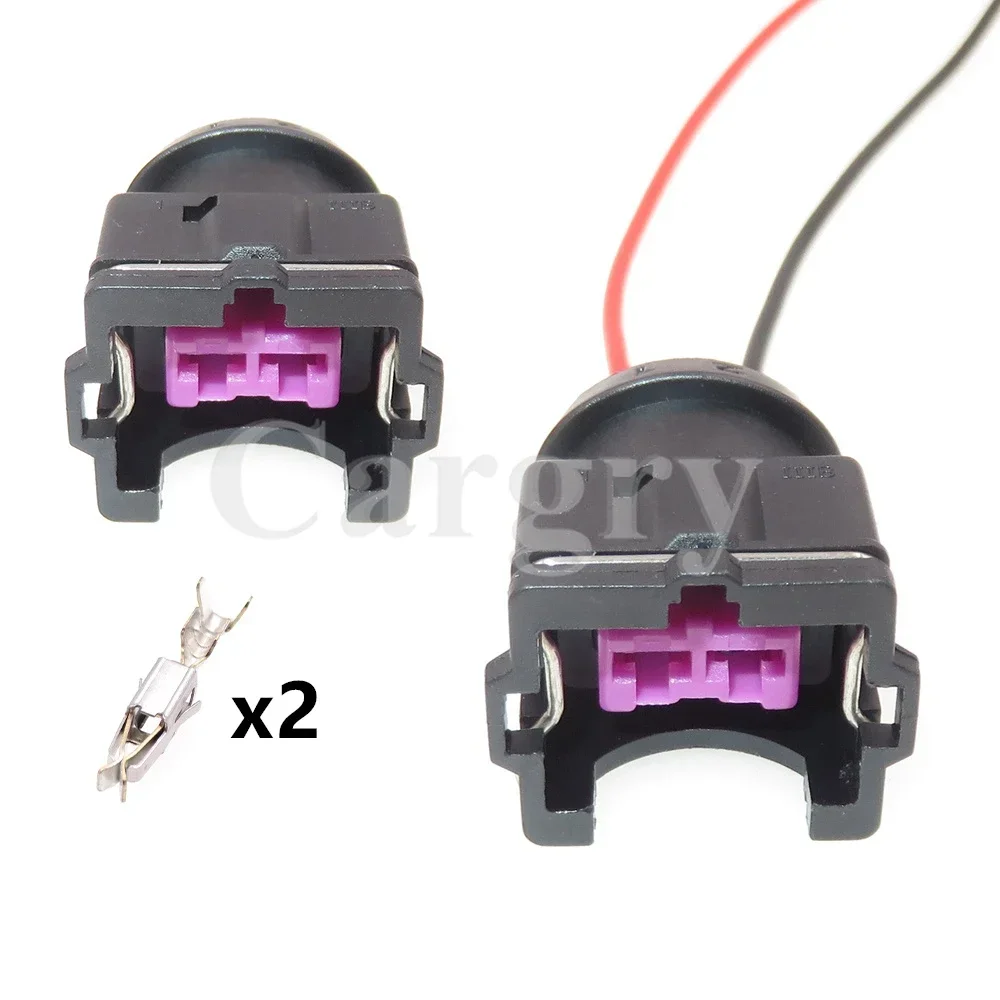 

1 Set 2P Auto Plastic Housing Unsealed Adapter With Terminal Automobile Connector AC Assembly Car Wiring Terminal Socket