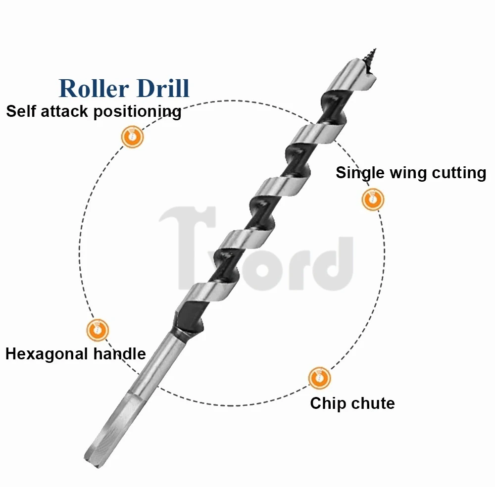 1 قطعة الحفر الأسطوانة النجارة 230-460 مللي متر مقبض طويل سداسية العجين المقلي التقلبات الخشب Tapper قفل الباب الخشبي أداة التوسيع