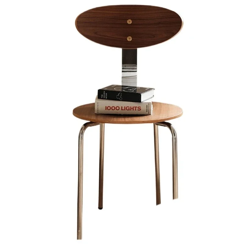 

Nordic designer dining chair household small apartment modern simple solid wood backrest dining table chair