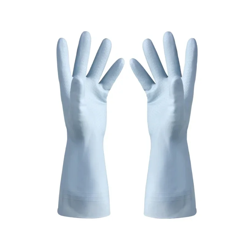 Guantes de goma impermeables para mujer, herramientas de limpieza del hogar, guantes de lavado de platos duraderos, guantes de limpieza de plástico para lavandería