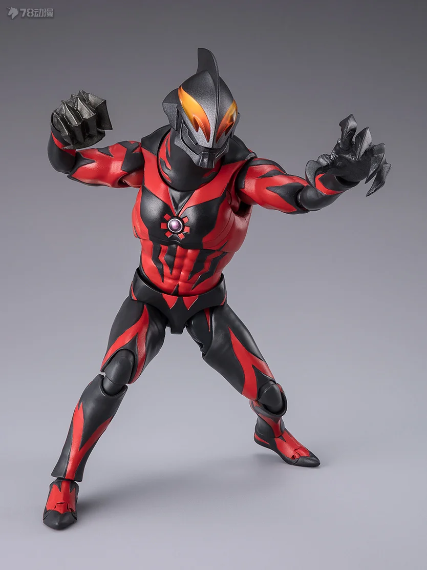 재고 있음 오리지널 반다이 S H Figuarts 울트라맨 벨리얼 울트라맨 (Darkness Heels Ver) 관절 액션 피규어, 애니메이션 모델 장난감