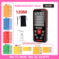 HILDA Laser Distance 50M/100M/120M Rangefinder Profesional Meter Laser Range Finder Ruler Test Tool