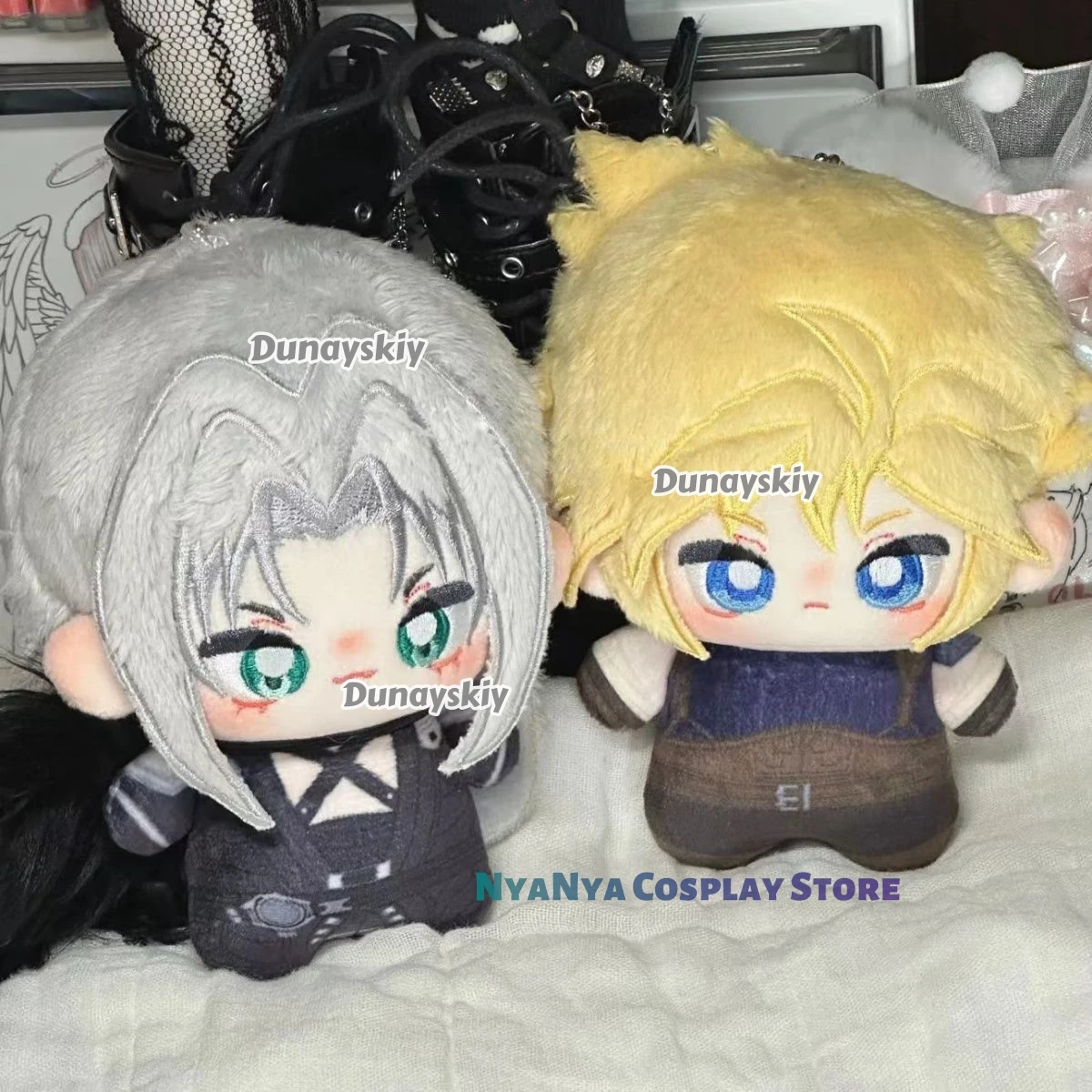 10CM Cloud Strife Sephiroth Anime Cosplay Gefüllte Plüsch Nette Mode Hübsche Mini Dress-up Plüschtier Weihnachten Geschenk